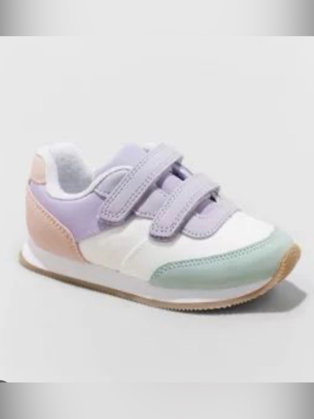 Cat & Jack Pink and Lavender Hook-and-Loop Kids Sneakers